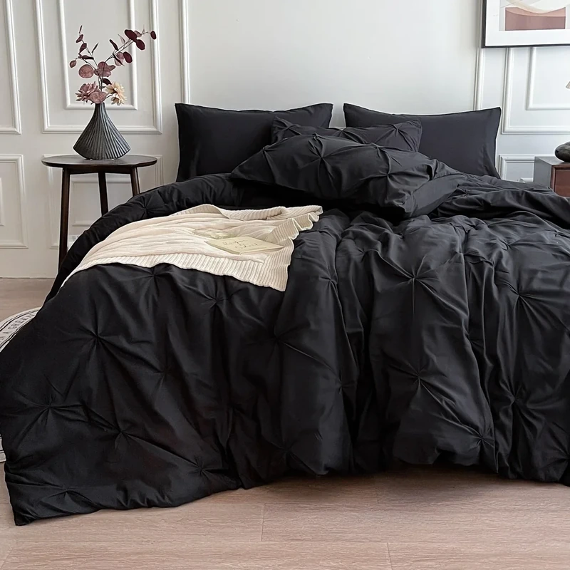 Maple&Stone Comforter Set, Microfibre, Black/White, Twin XL