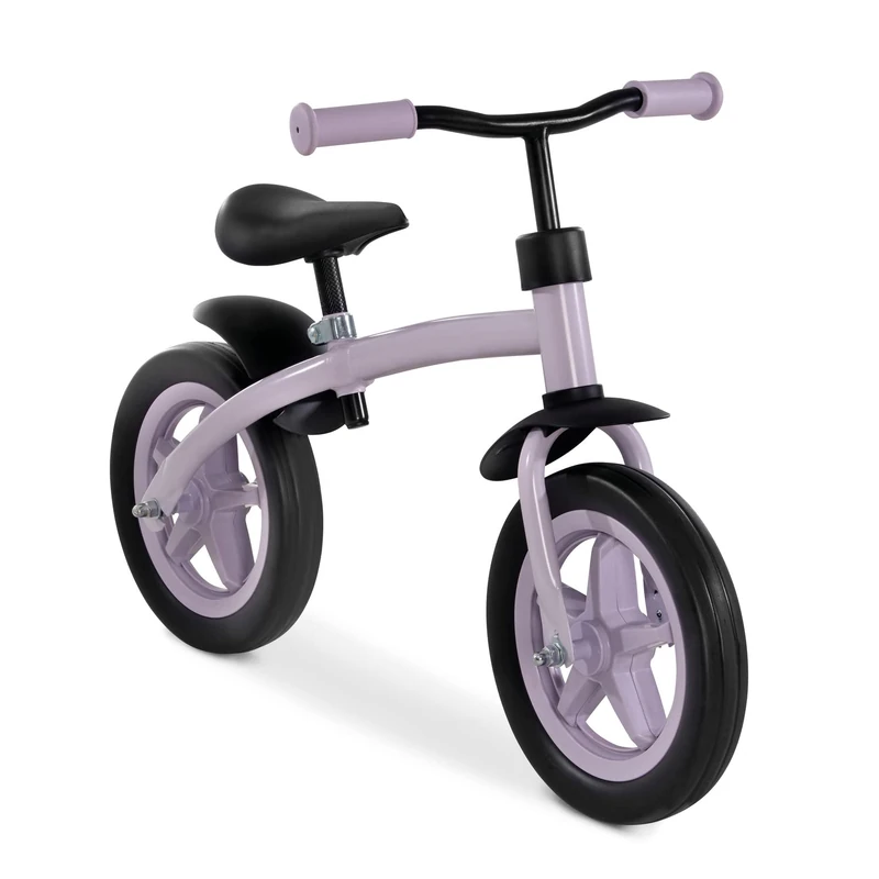 Hauck Balance Bike Super Rider 12 for Toddlers Aged 2 - 4 Years, 12 Inch EVA Wheels, Adjustable Saddle and Handlebar (Lavender)