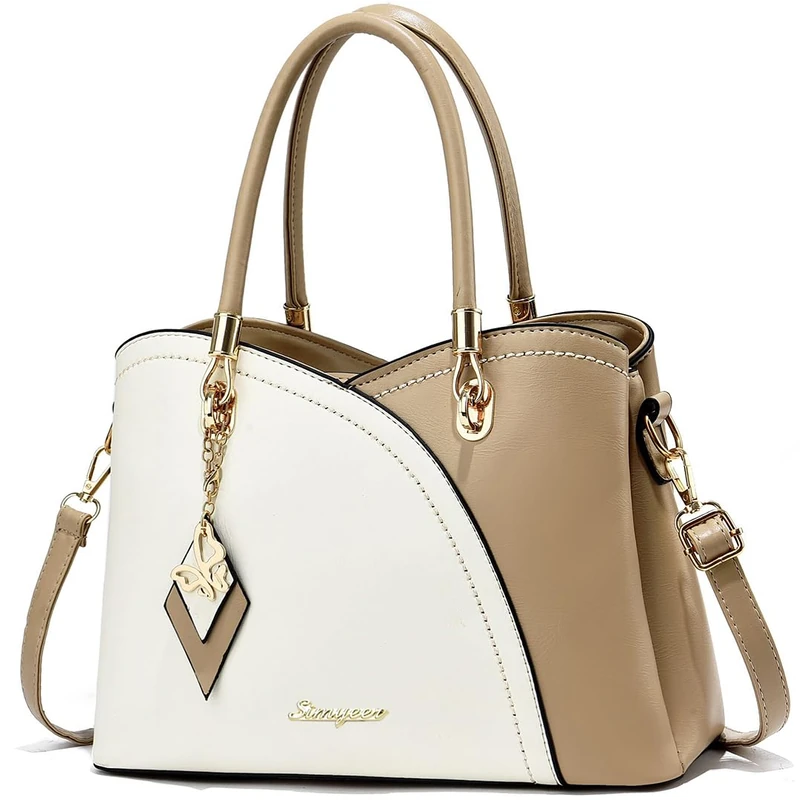 SiMYEER Purses and Handbags Top Handle Satchel Shoulder Bags Messenger Tote Bag for Ladies, 1-1-khaki