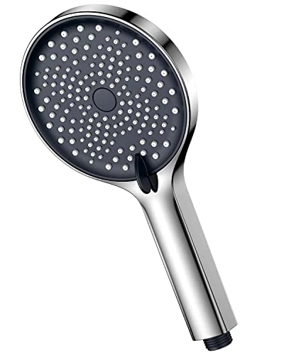 Yeaupe Water-Saving Shower Head, Energy Saving Shower Head, Pressure Enhancing Shower Head, Rain Shower, Large (130 mm Diameter) with 3 Jet Types, Hand Shower, High Pressure Shower Head
