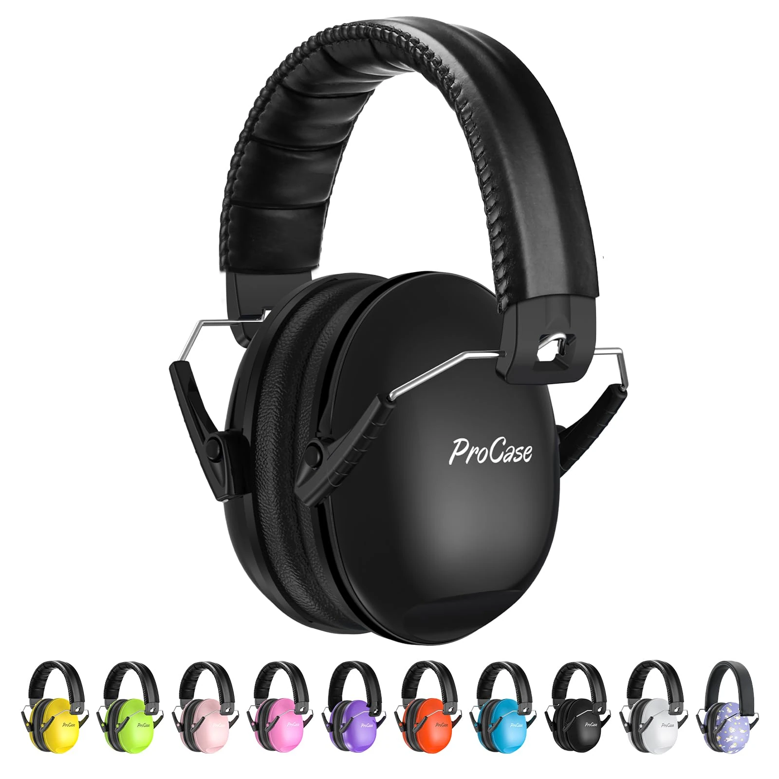 ProCase Ear Defenders Children, SNR 27dB Noise Cancelling Headphones for Kids Toddler, Kids Ear Defenders for Autism, Hearing Protection for Airplane Concert Fireworks -Black