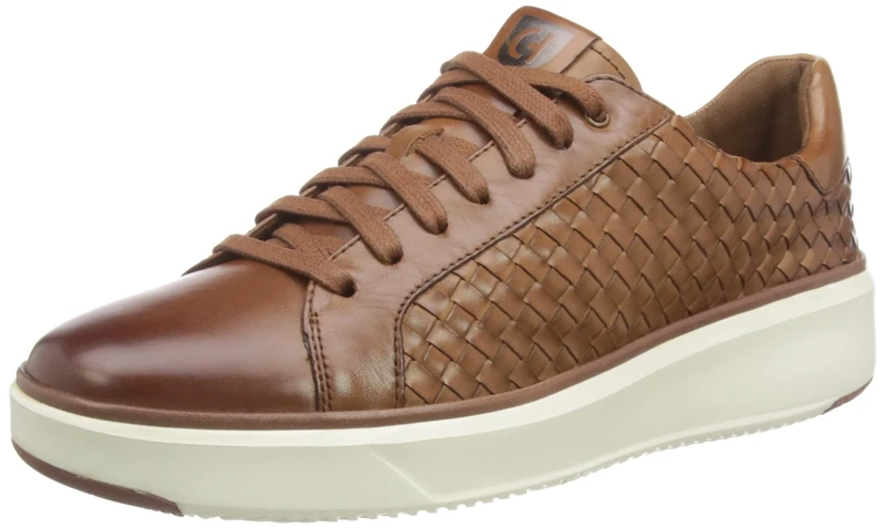 Cole Haan Men's GrandPrø Topspin Lux Woven Trainer Sneaker, British TAN/Ivory, 10 UK