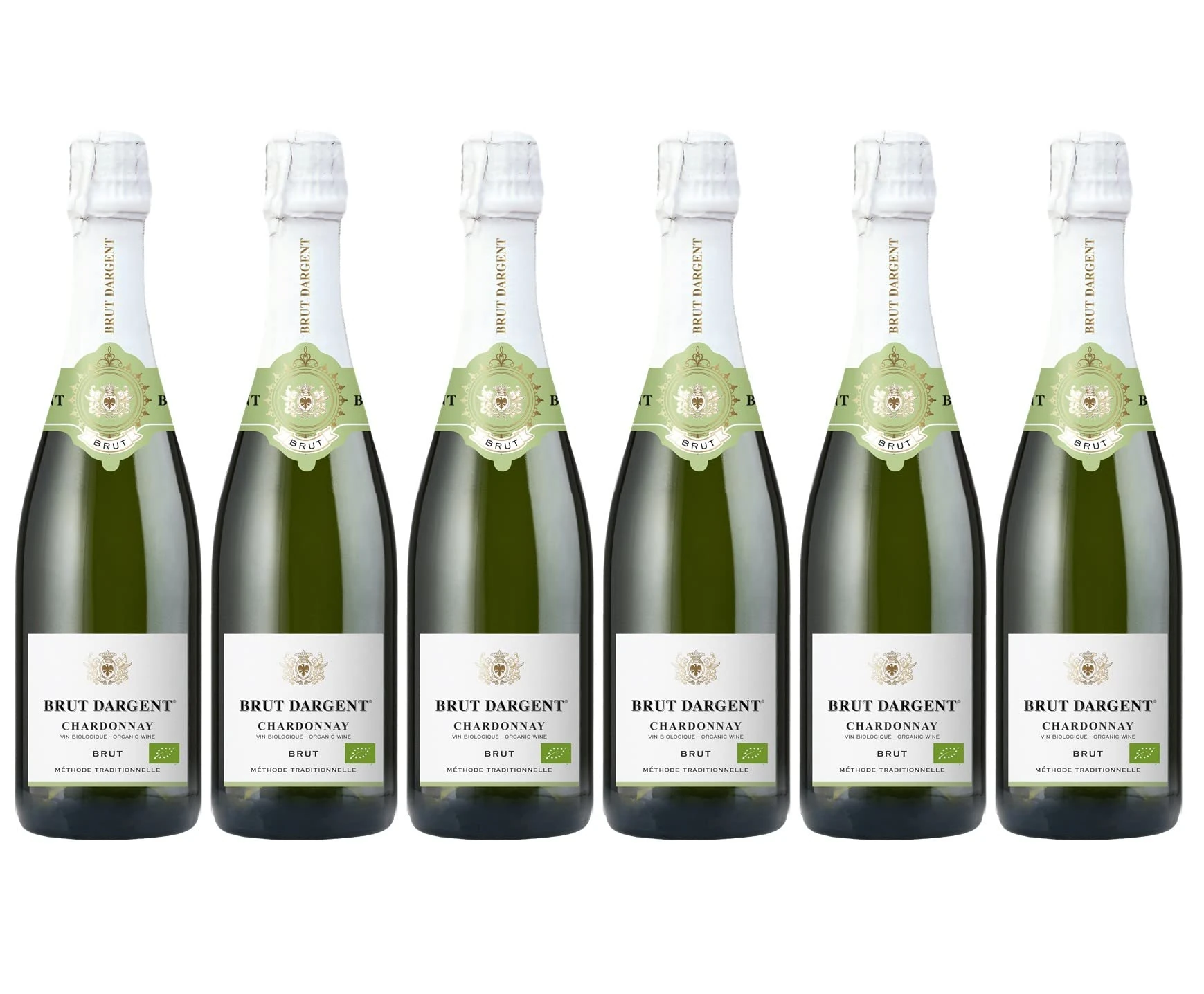 Brut Dargent Chardonnay BIO - Sparkling wine Chardonnay dry organic - Traditional method - Origin : France (6 x 0.75 L)