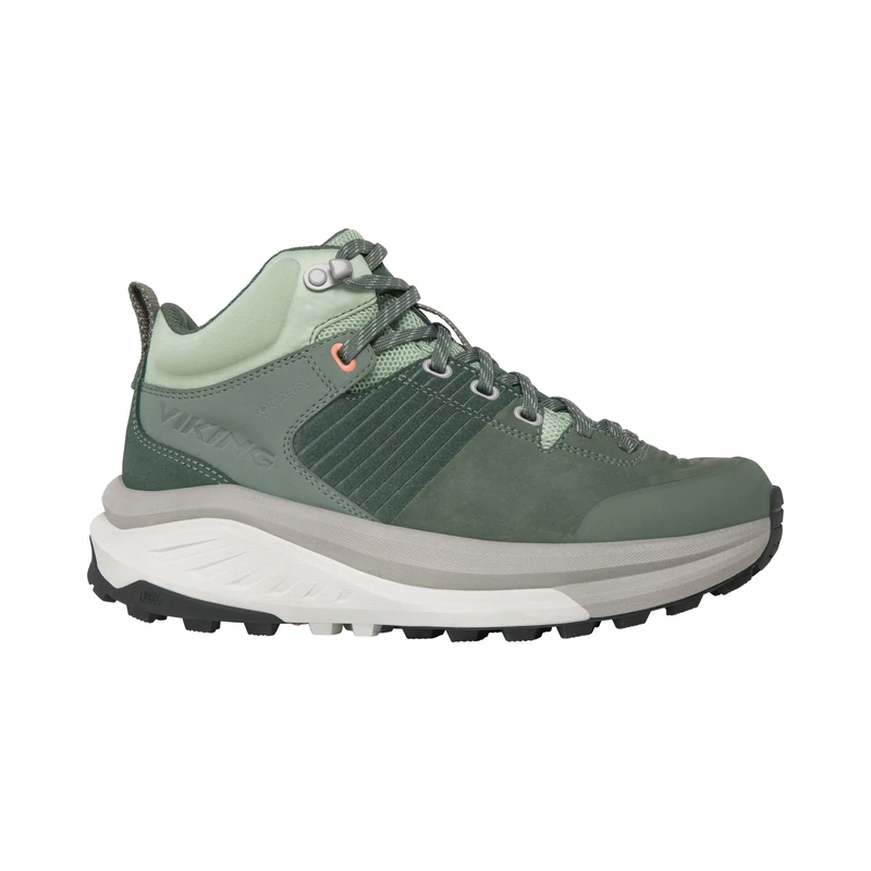 Viking Cerra Hike Mid GTX W Herausnehmbare Einlegesohle, Green/Light Grey, 36