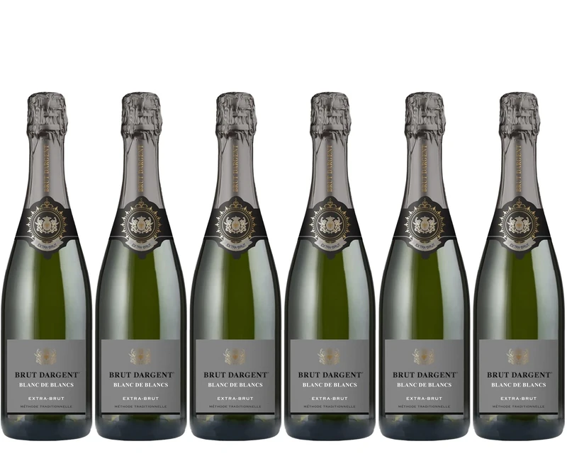 Brut Dargent Blanc de Blancs Extra-Brut - Sparkling white wine Chardonnay extra-dry - Traditional method - Origin : France (6 x 0.75 L)