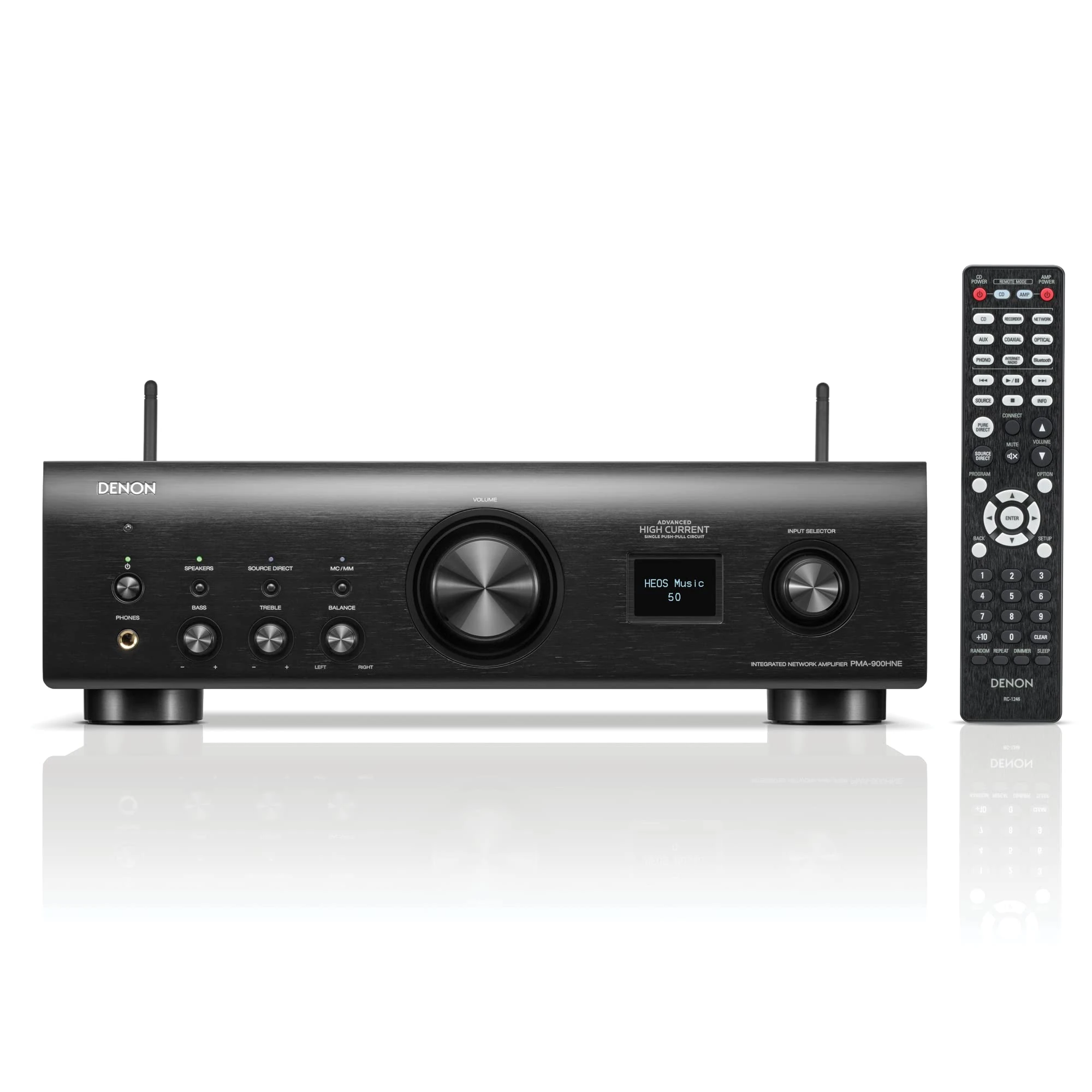 Denon PMA-900HNE Integrated Network HiFi Amplifier, Power Amplifier with Phono Equalizer, Analog Mode, Music Streaming via Wi-Fi, AirPlay 2, Bluetooth and HEOS Built-In, Roon Tested - Black