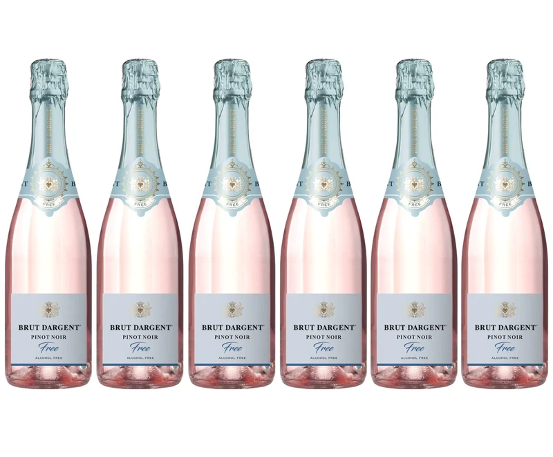 Brut Dargent Free Pinot Noir - Sparkling rosé Wine Alcoholfree - Origin : France (6 x 0.75 L)