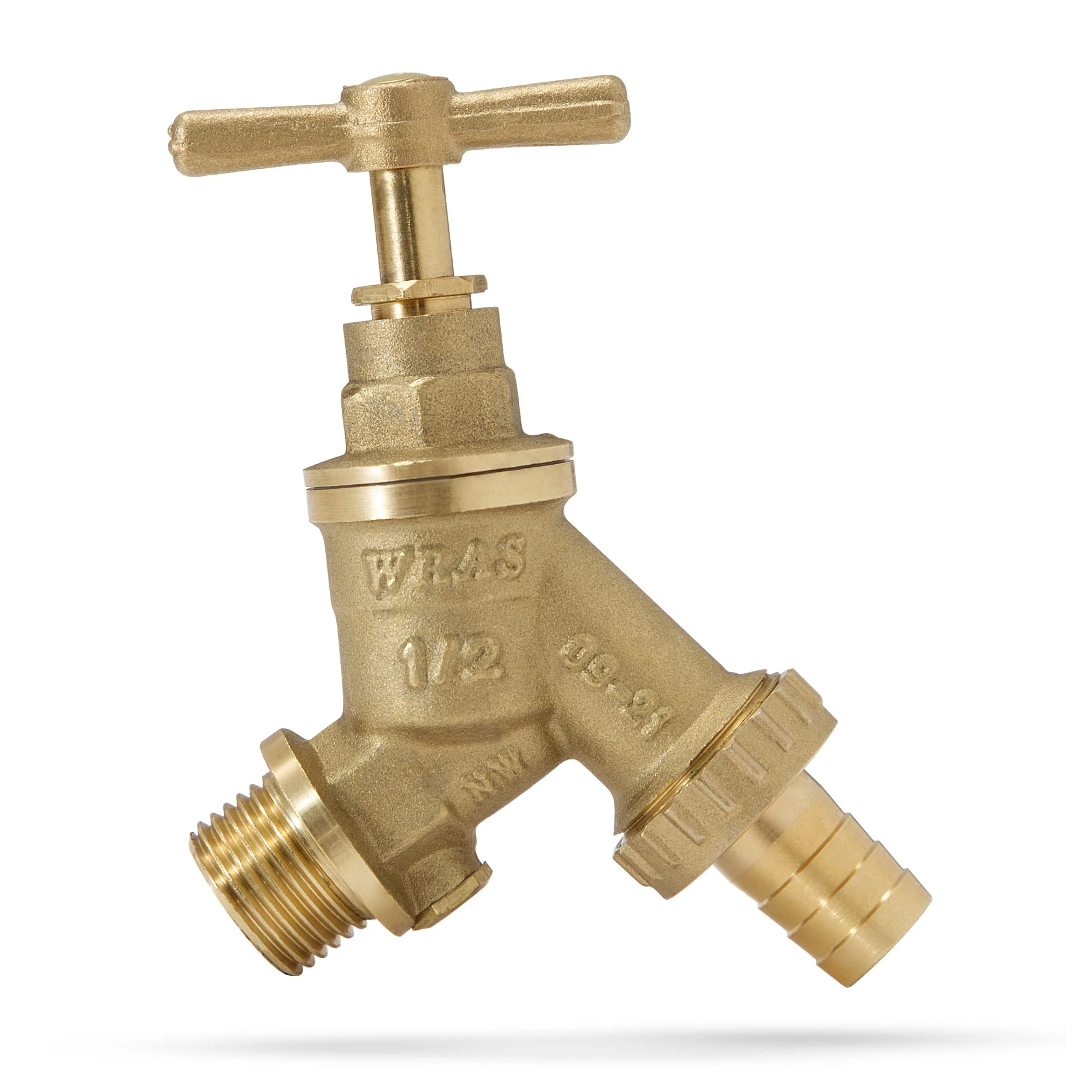 Outside Tap 1/2" Hose Pipe Bibtap WRAS Approved Double Check Outdoor Garden Brass Bib Taps