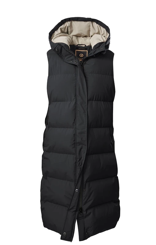 G.I.G.A. DX Women's GW 68 WMN QLTD VST Quilted/Functional Vest in Down Look with Hood, Black, 36, black