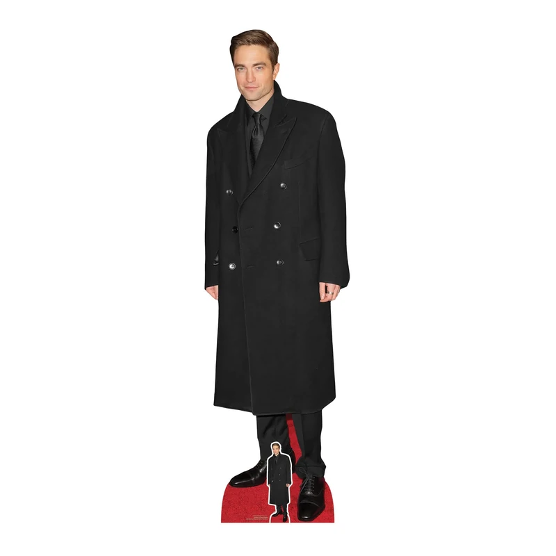 Star Cutouts CS967 Robert Pattinson Long Black Coat Lifesize Cardboard Cutout with Mini – Movie Star Party Decoration & Collector Display