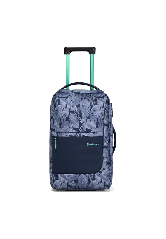 Satch Flow S Trolley Trolley Hand Case 35 L 54 x 32 x 23 cm or Large Suitcase 55 L 65 x 37 x 29 cm, Incl. Bag for Dirty Clothes, Travel Luggage, Tropic Blue 2024 Ss - Blue, S, Sport - Image 1