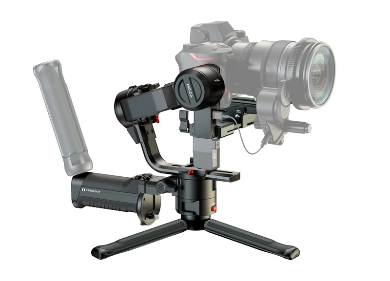 Moza Aircross 3 Electronic Foldable 3-Axis Gimbal Stabiliser for Mirrorless Cameras (Max Payload (3.2kg/7lbs) - Black