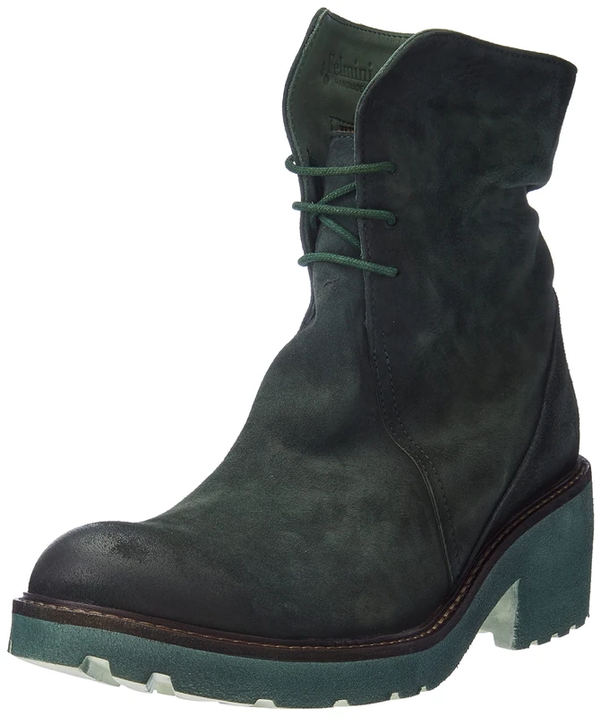 FELMINI FALLING IN LOVE Women's Ponza Mid Calf Boot, Green, 4 UK