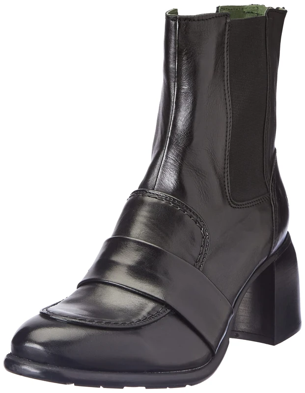FELMINI FALLING IN LOVE Women's Panarea Mid Calf Boot, Black/White, 6.5 UK