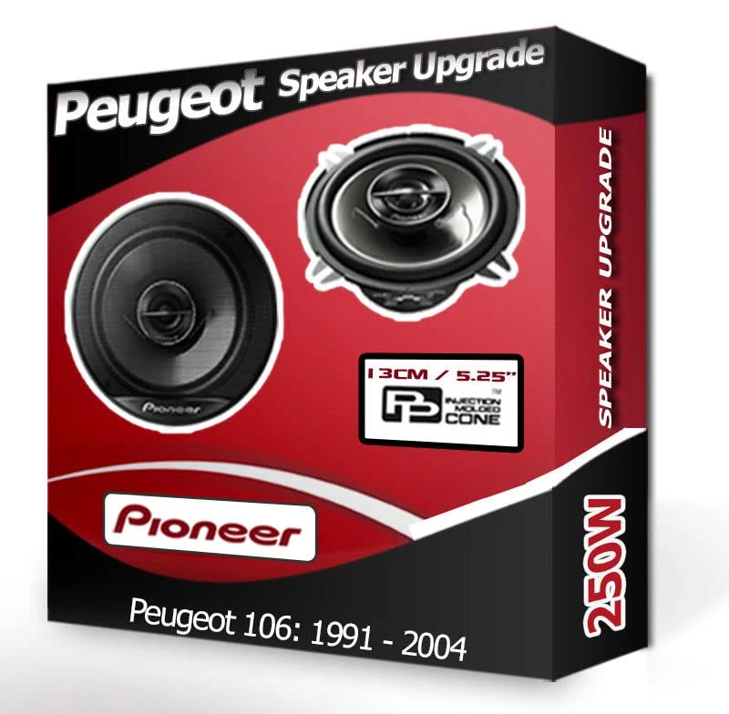 Peugeot 106 Speaker upgrade Front Door Pioneer car speakers 5.25" 13cm 250W
