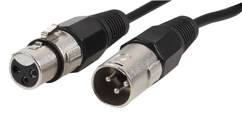 Pro Signal PSG3357-XLR-40M 3 Pin XLR Male to XLR Female Microphone Lead, 40m Nickel