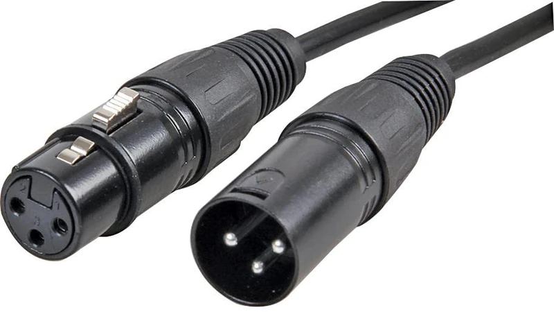 Pro Signal PSG3345-XLR-40M 3 Pin XLR Male to XLR Female Microphone Lead, 40m Black