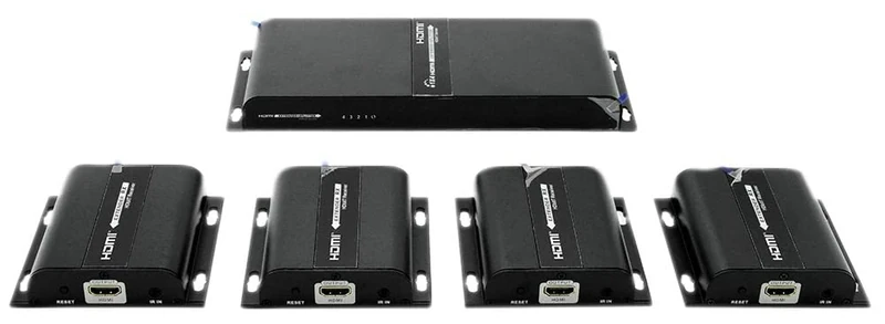 PRO SIGNAL 1x4 1080p HDMI Extender & Splitter Kit – HDbitT IR Passback, 120m Transmission – PSG3427