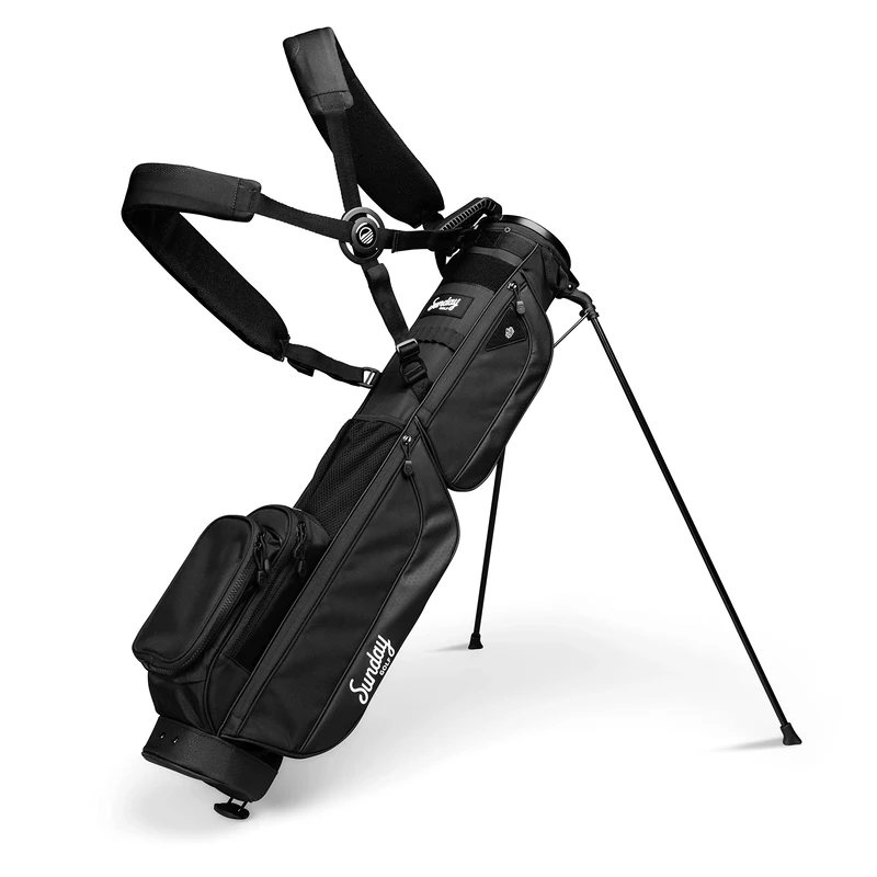 Sunday Golf Loma XL Bag - Lightweight Golf Bag with Strap and Stand – Easy to Carry Pitch n Putt Golf Bag – Par 3 and Executive Courses, 3.4 pounds (Matte Black)