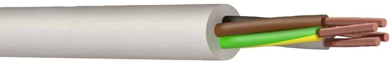 PRO ELEC PELB0463 4-Core 3184B LSZH Mains Cable, White, 1.50mm, 100m