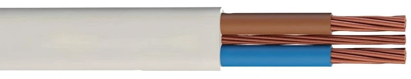 PRO ELEC PELB0566 6242B 2-Core Twin & Earth Cable, White, 4mm, 100m