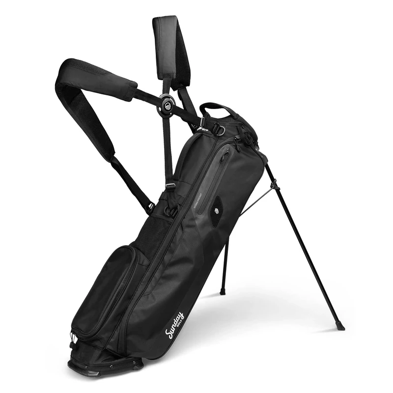 Sunday Golf El Camino Golf Bag by - Lightweight Stand Bag with Double Strap – Easy to Carry – Fits a Full Set of Clubs. Minimalist Golfers, and Golf Carts (Matte Black)