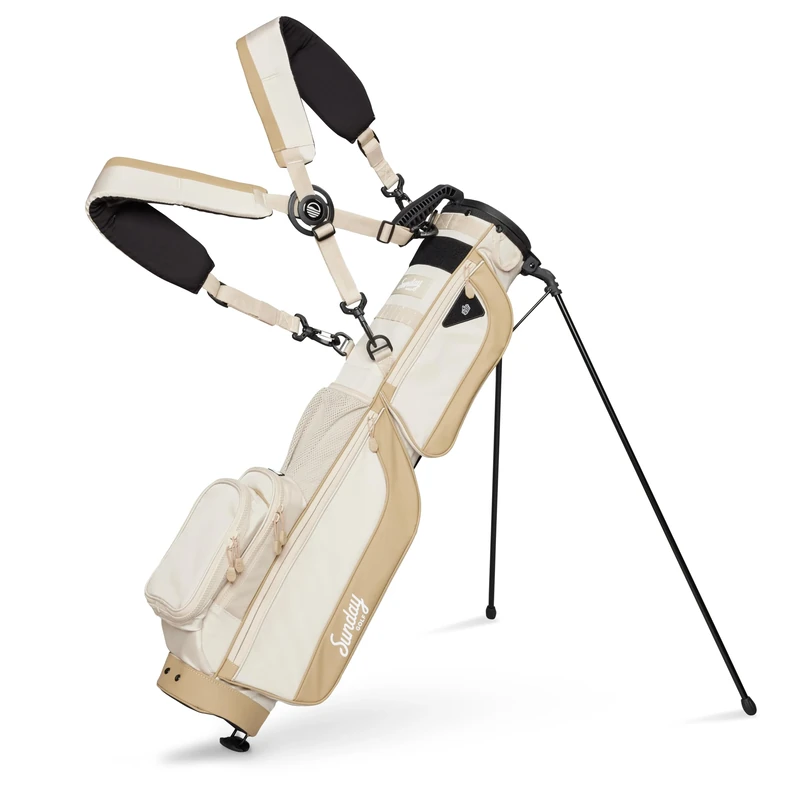 Sunday Golf Loma XL Bag - Lightweight Bag with Strap and Stand – Easy to Carry Pitch n Putt Golf Bag – Par 3 and Executive Courses, 3.4 pounds (Toasted Almond)