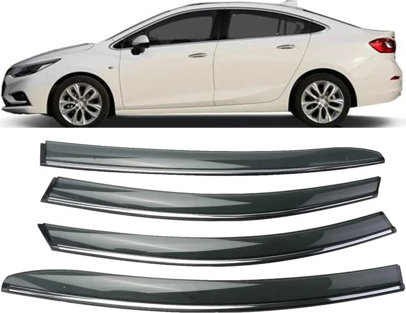 MISIOEK Window Visor Rain Guard Window Deflectors Module Assembly for 2017-2020 Chevrolet Cruze