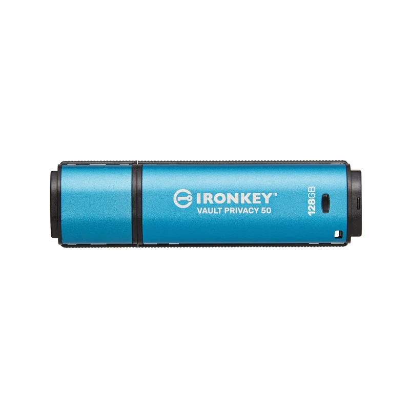 Kingston IronKey Vault Privacy 50 FIPS 197 Certified & XTS-AES 256-bit Encrypted USB Drive for Data Protection - IKVP50/128GB