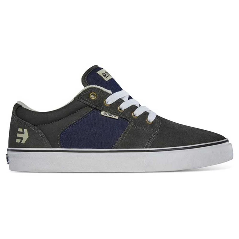 Etnies Men's Barge LS Skate Shoe, Grey/Navy/White, 8 UK