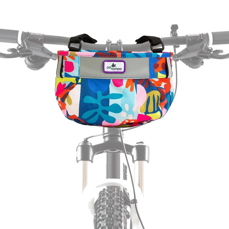 Po Campo Kids Bicycle Basket – Whoosh Bike Basket – Front Frame Handlebar Bag – Waterproof Fabric Bike Basket for Boys, Girls, Toddlers Bike or Scooter (Aquatic)