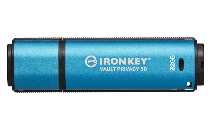 Kingston IronKey Vault Privacy 50 FIPS 197 Certified & XTS-AES 256-bit Encrypted USB Drive for Data Protection - IKVP50/32GB