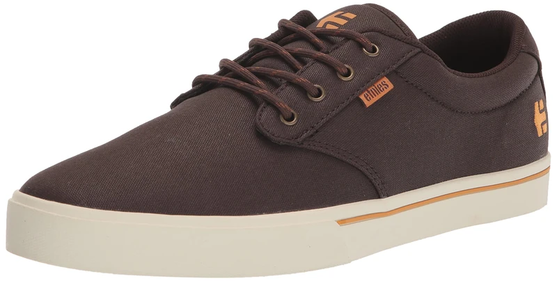 Etnies Jameson 2 Eco Sustainable Skate Style, Reinforced Cupsole, Cushioned Feel, Everyday Sneakers, Vegan - Chocolate - 12