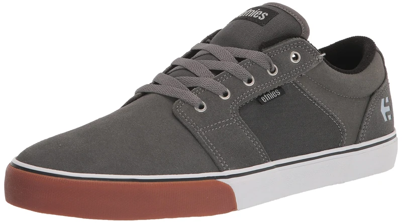 Etnies Men's Barge LS Skate Shoe, Dark Grey/White/Gum, 10.5 UK