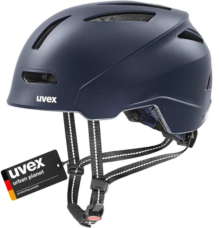 uvex Urban Planet - Sturdy Bike Helmet for Men & Women - Individual Fit - Optimized Ventilation - Deep Space Matt - 58-61 cm