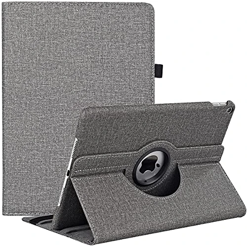 Case for iPad Air 2/Air 1/iPad 9.7 Inch 2018/2017 (5th/6th Generation), 360 Degree Adjustable Protective Case with Multi-Angle Viewing and Auto Sleep/Wake Function (A-Grey)
