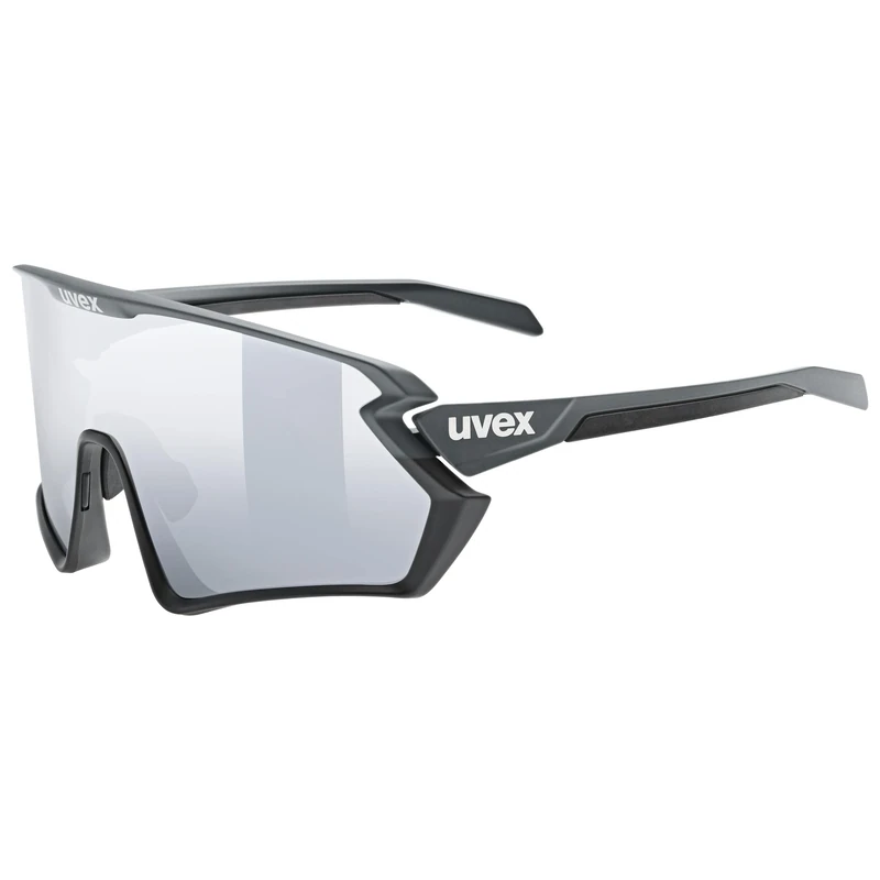Uvex Sportstyle 231 2.0 - Sports Sunglasses for Men and Women - Anti-Fog Technology - Comfortable & Non-Slip - Black-Grey Matt/Silver - One Size