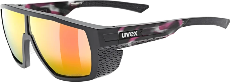 uvex mtn Style P - Sports Sunglasses for Men and Women - Polarized Lenses - Comfortable & Non-Slip - Black-Pink Tortoise Matt/Pink - One Size