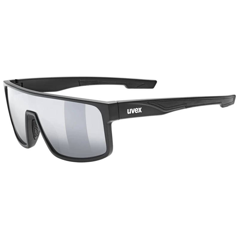 Uvex LGL 51 - Sunglasses for Men and Women - Mirrored Lenses - Filter Category 3 - Black Matt/Silver - One Size