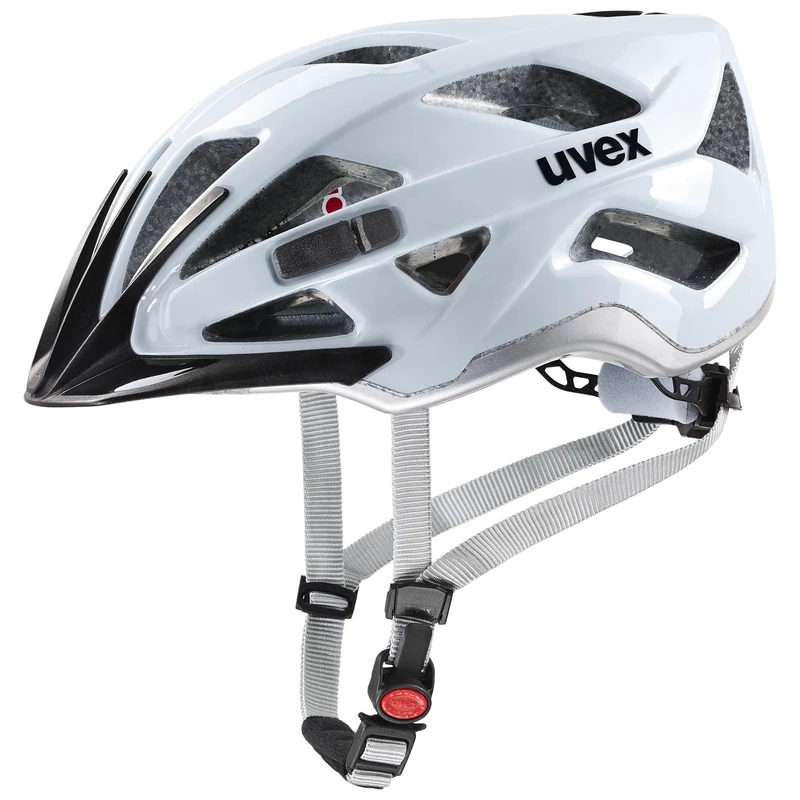 uvex Active - Secure All-Round Bike Helmet for Men & Women - Individual Fit - Upgradeable with an LED Light - Cloud-Silver - 52-57 cm