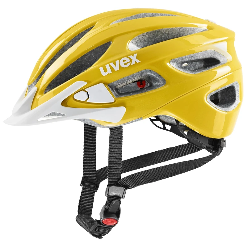 uvex True - Lightweight All-Round Bike Helmet for Women - Individual Fit - Upgradeable with an LED Light - Sunbee-White - 55-58 cm