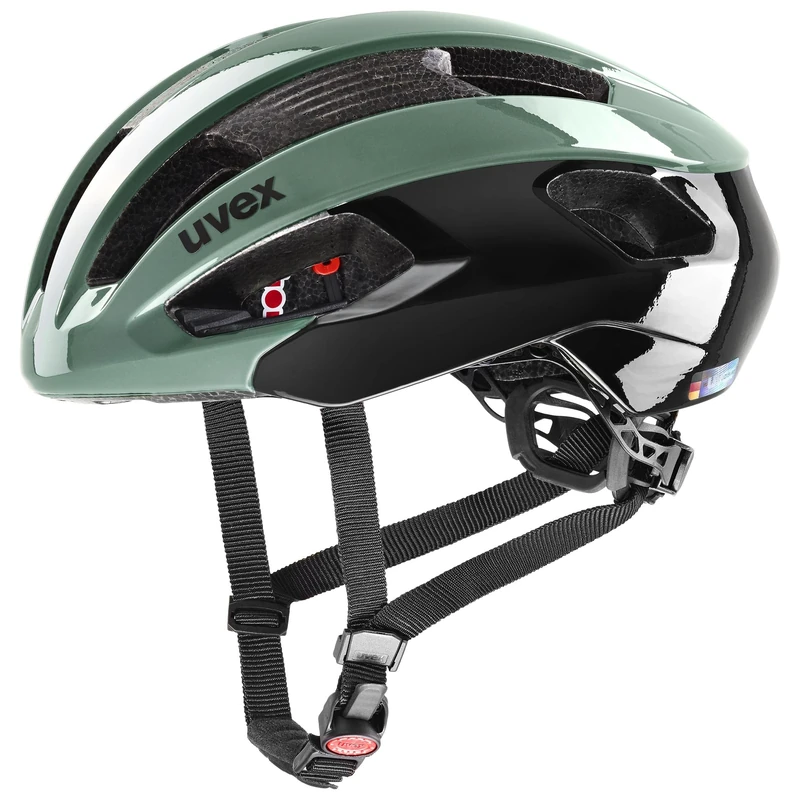 uvex Rise - Secure Bike Helmet for Men & Women - Individual Fit - Optimized Ventilation - Moss Green-Black - 56-59 cm