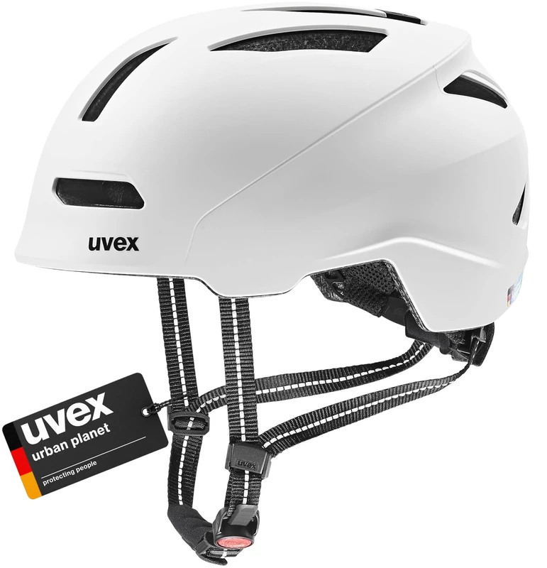 uvex Urban Planet - Sturdy Bike Helmet for Men & Women - Individual Fit - Optimized Ventilation - White Matt - 58-61 cm