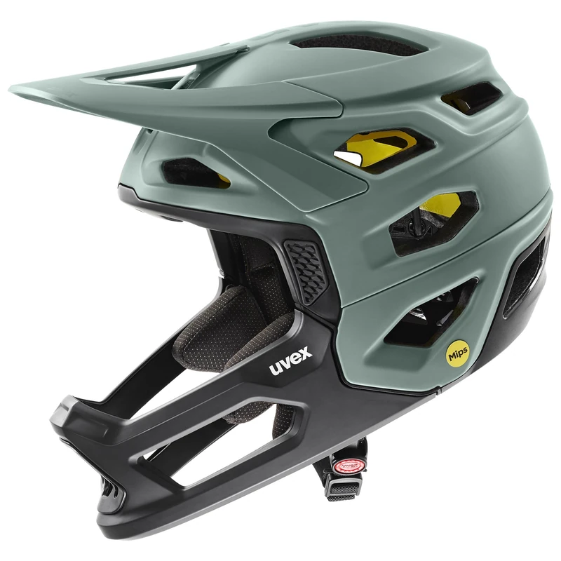 uvex Revolt MIPS - Extremely Lightweight Mountain Bike Helmet for Men & Women - MIPS System - Individual Fit - Moss Green-Black Matt - 52-57 cm