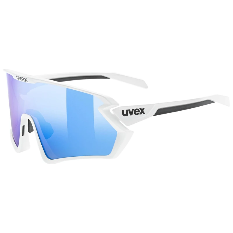 Uvex Sportstyle 231 2.0 - Sports Sunglasses for Men and Women - Anti-Fog Technology - Comfortable & Non-Slip - White Matt/Blue - One Size