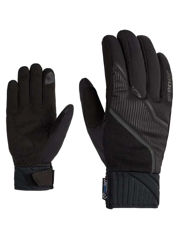 Ziener UZOMI Men's Cross-Country Gloves | Extra Warm Touch Soft Shell Black 6.5