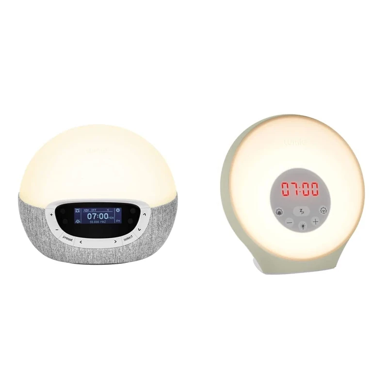 Lumie Bodyclock Shine 300 – Wake-up Light Alarm Clock with Radio, 15 Sounds and Sleep Sunset & Sunrise Alarm - Sunrise Wake-up Alarm, Sunset Sleep Feature, Sounds & Mood Lighting