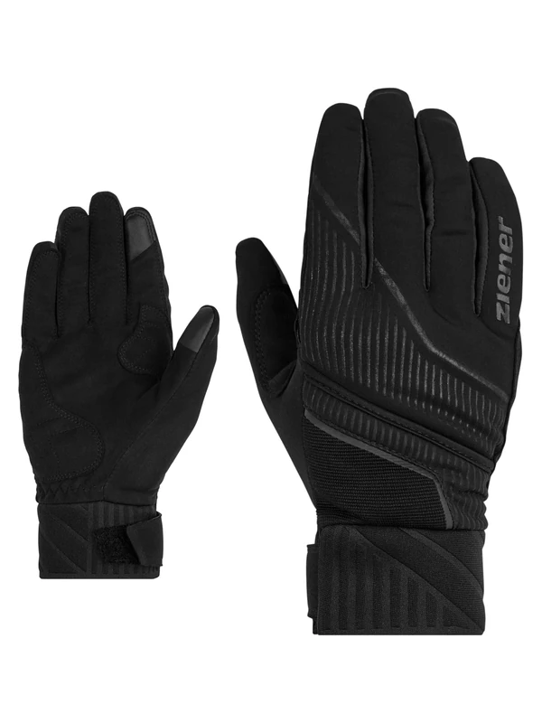 Ziener Men's ULIC Touch Cross-Country Gloves/Nordic/Crosscountry Gloves | Touch Over-Top Mittens, Black, 7.5