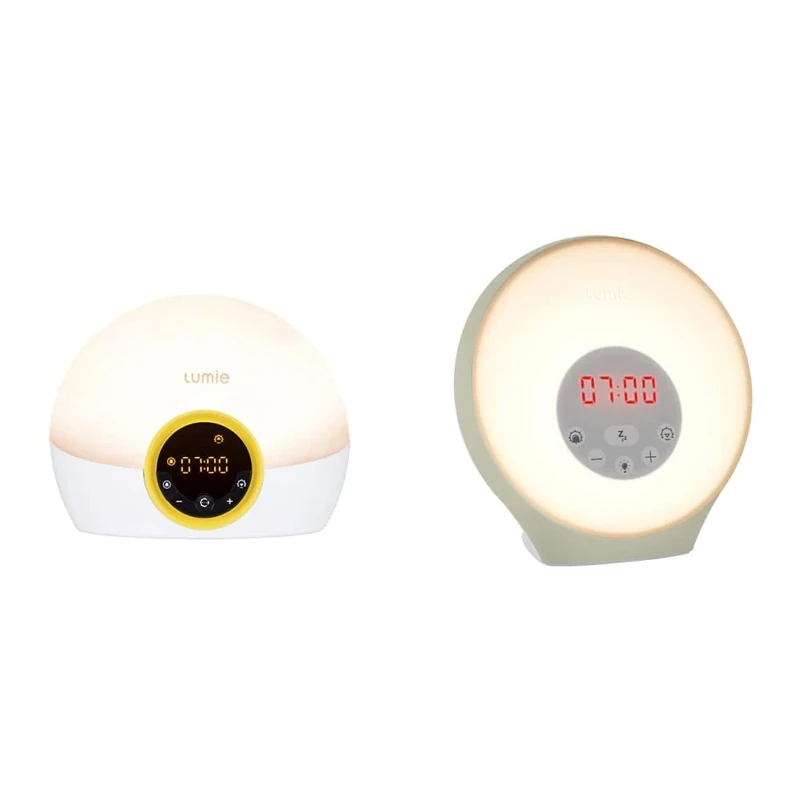 Lumie Bodyclock Rise 100 - Wake-Up Light Alarm Clock with Sunrise and Sunset & Sunrise Alarm - Sunrise Wake-up Alarm, Sunset Sleep Feature, Sounds & Mood Lighting