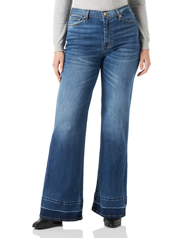 7 For All Mankind Women's Modern Dojo Millennium Jeans, Dark Blue, Regular